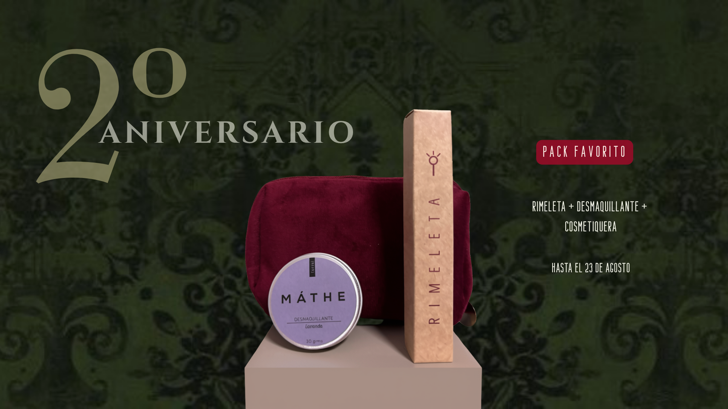Rimeleta + Máthe Desmaquillante + Cosmetiquera